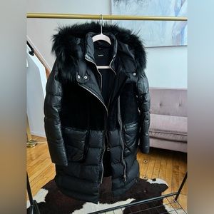 Rudsak leather parka with fur hood
